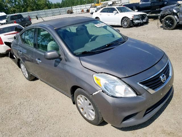 3N1CN7AP6EL800821 - 2014 NISSAN VERSA S GRAY photo 1