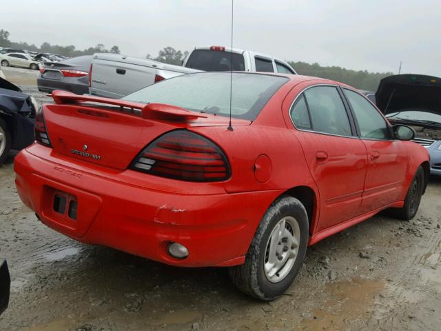 1G2NE52F63C243289 - 2003 PONTIAC GRAND AM S RED photo 4