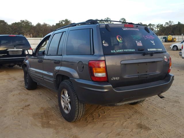 1J4GX48S44C159948 - 2004 JEEP GRAND CHER GRAY photo 3