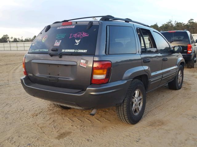 1J4GX48S44C159948 - 2004 JEEP GRAND CHER GRAY photo 4