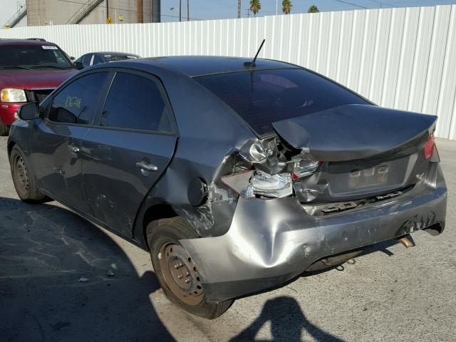 KNAFU4A23B5350442 - 2011 KIA FORTE EX GRAY photo 3