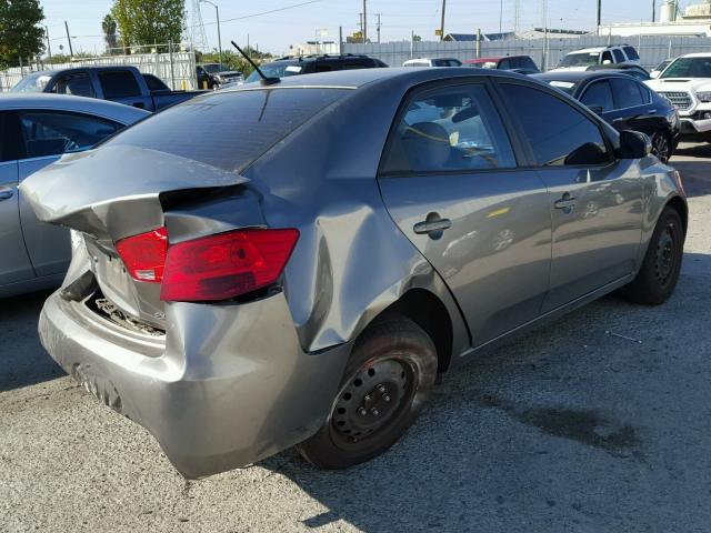 KNAFU4A23B5350442 - 2011 KIA FORTE EX GRAY photo 4