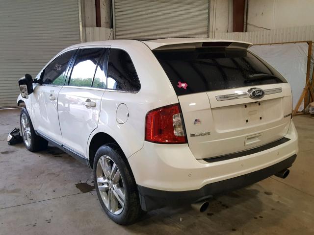 2FMDK3KC0BBA30889 - 2011 FORD EDGE LIMIT WHITE photo 3