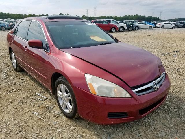 1HGCM56806A159021 - 2006 HONDA ACCORD EX BURGUNDY photo 1