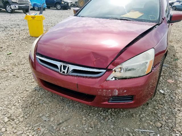 1HGCM56806A159021 - 2006 HONDA ACCORD EX BURGUNDY photo 9