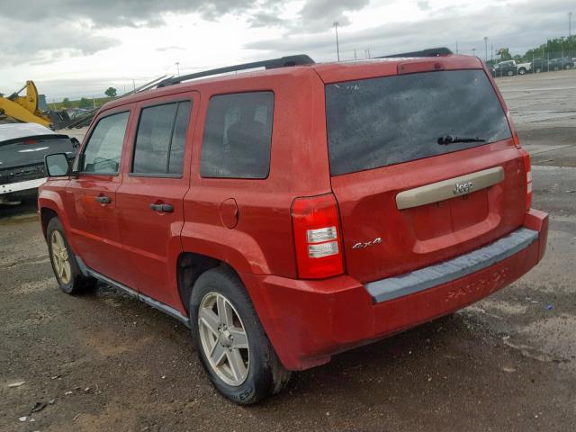 1J8FF28W98D514455 - 2008 JEEP PATRIOT SP RED photo 3