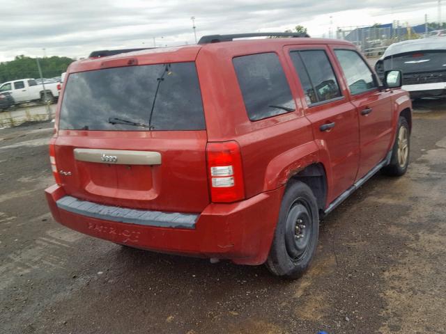 1J8FF28W98D514455 - 2008 JEEP PATRIOT SP RED photo 4