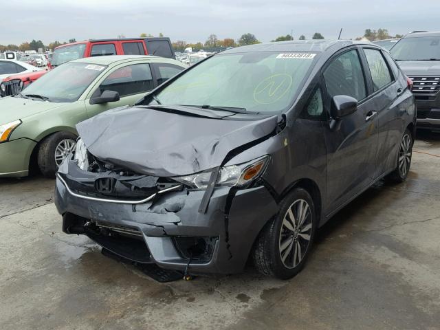 JHMGK5H7XGX031523 - 2016 HONDA FIT EX GRAY photo 2