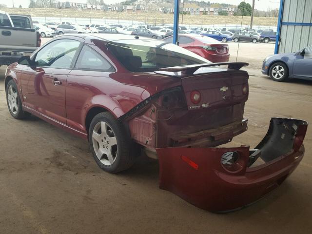 1G1AM15B577389138 - 2007 CHEVROLET COBALT SS RED photo 3