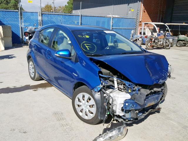 JTDKDTB33C1022997 - 2012 TOYOTA PRIUS C BLUE photo 1