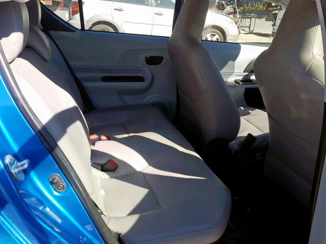 JTDKDTB33C1022997 - 2012 TOYOTA PRIUS C BLUE photo 6