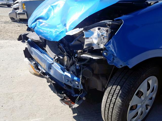 JTDKDTB33C1022997 - 2012 TOYOTA PRIUS C BLUE photo 9