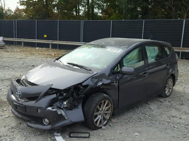 JTDZN3EU4D3187995 - 2013 TOYOTA PRIUS V GRAY photo 2