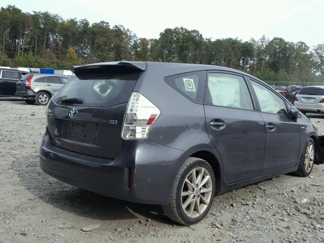 JTDZN3EU4D3187995 - 2013 TOYOTA PRIUS V GRAY photo 4