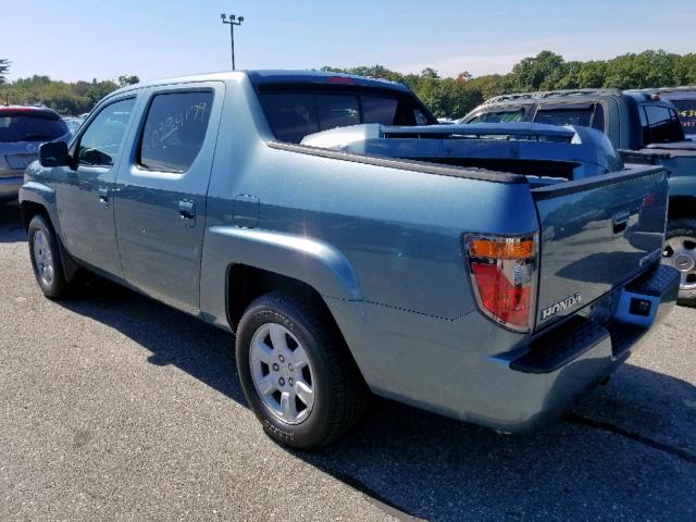 2HJYK16406H566138 - 2006 HONDA RIDGELINE BLUE photo 3