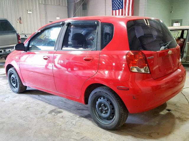 KL1TD66667B707982 - 2007 CHEVROLET AVEO BASE RED photo 3