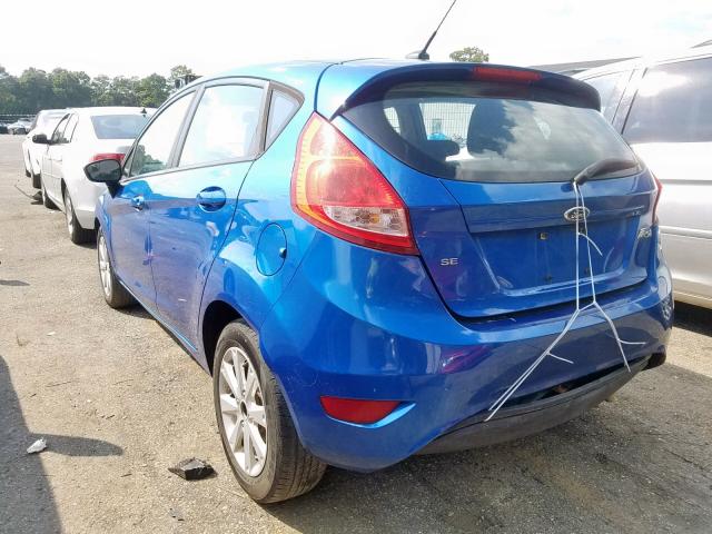 3FADP4EJ9BM206364 - 2011 FORD FIESTA SE BLUE photo 3