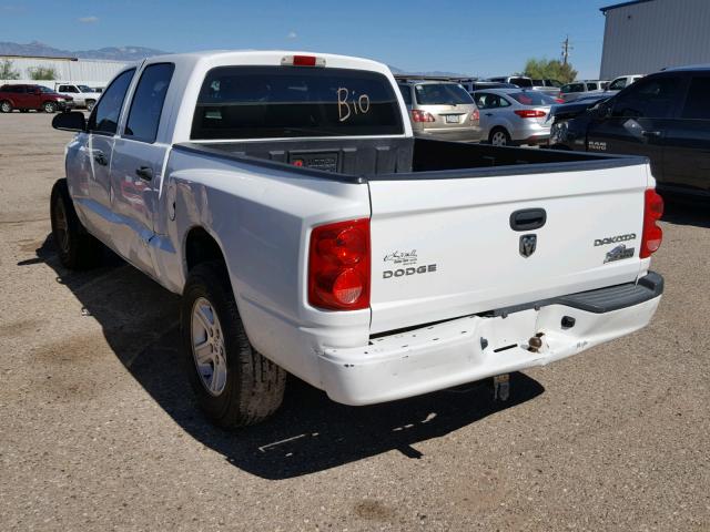 1D7RE3GK4BS627993 - 2011 DODGE DAKOTA SLT WHITE photo 3