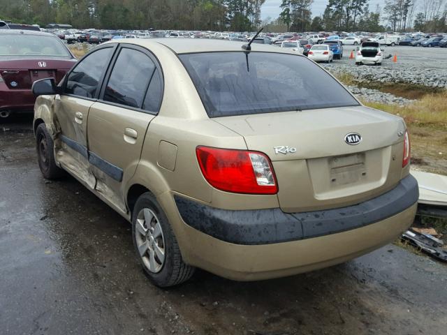 KNADE123976251040 - 2007 KIA RIO BASE GOLD photo 3