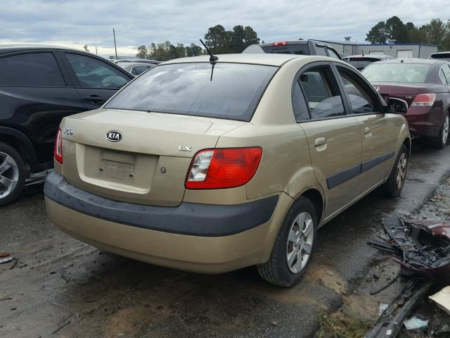 KNADE123976251040 - 2007 KIA RIO BASE GOLD photo 4