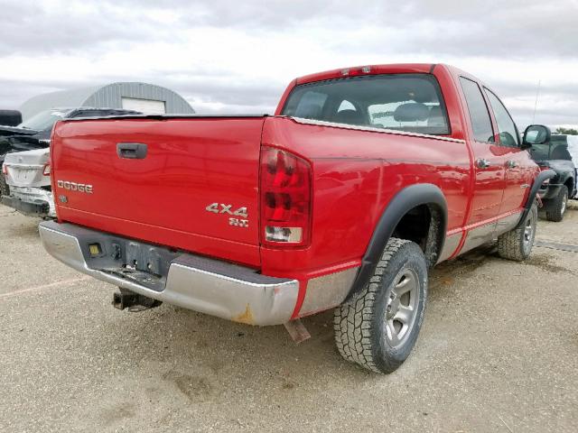 1D7HU18D54S541341 - 2004 DODGE RAM 1500 S RED photo 4