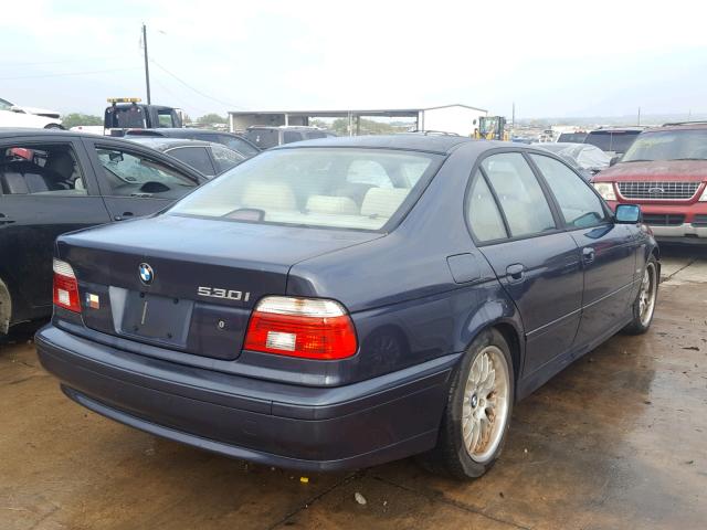 WBADT63462CH90917 - 2002 BMW 530 I AUTO BLUE photo 4
