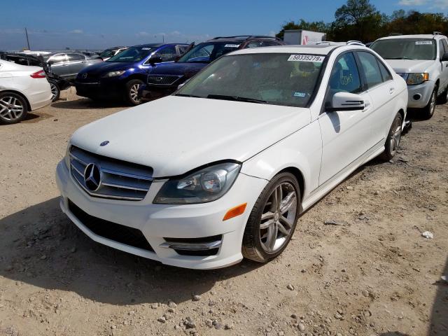 WDDGF4HBXDR244823 - 2013 MERCEDES-BENZ C 250 WHITE photo 2