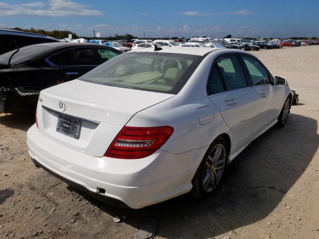 WDDGF4HBXDR244823 - 2013 MERCEDES-BENZ C 250 WHITE photo 4