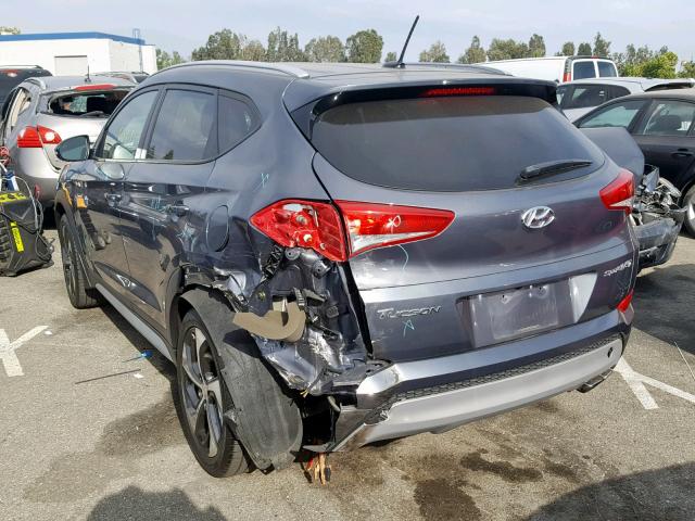 KM8J33A26HU398098 - 2017 HYUNDAI TUCSON LIM GRAY photo 3