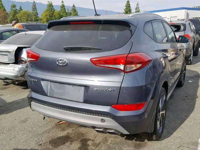 KM8J33A26HU398098 - 2017 HYUNDAI TUCSON LIM GRAY photo 4