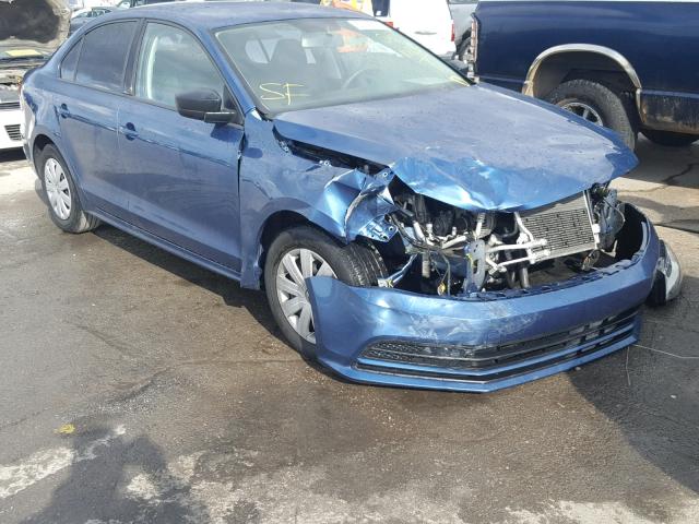 3VW1K7AJ1FM270761 - 2015 VOLKSWAGEN JETTA BASE Կապույտ լուսանկար 1