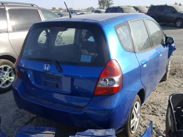 JHMGD37438S067705 - 2008 HONDA FIT BLUE photo 4