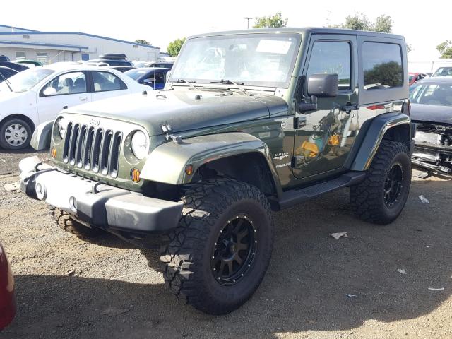 1J4FA54128L619713 - 2008 JEEP WRANGLER S GREEN photo 2