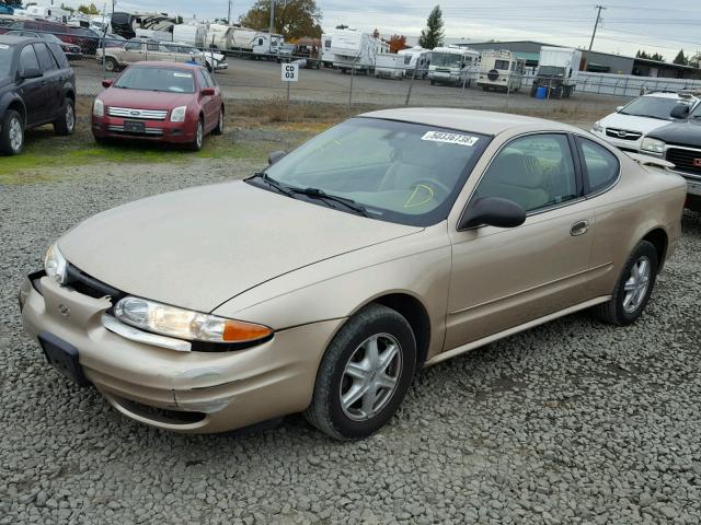 1G3NL12F13C308592 - 2003 OLDSMOBILE ALERO GL GOLD photo 2