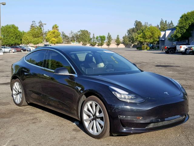 5YJ3E1EA7JF071186 - 2018 TESLA MODEL 3 BLACK photo 1