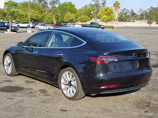 5YJ3E1EA7JF071186 - 2018 TESLA MODEL 3 BLACK photo 3