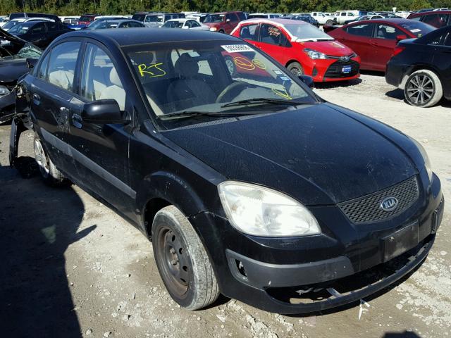 KNADE123666183553 - 2006 KIA RIO BLACK photo 1