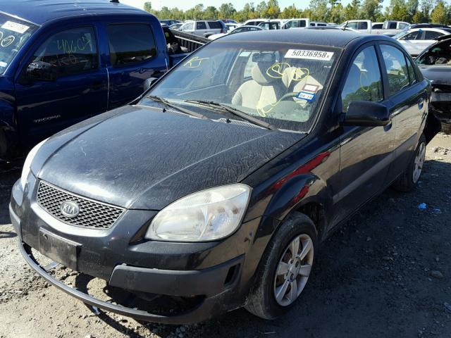 KNADE123666183553 - 2006 KIA RIO BLACK photo 2