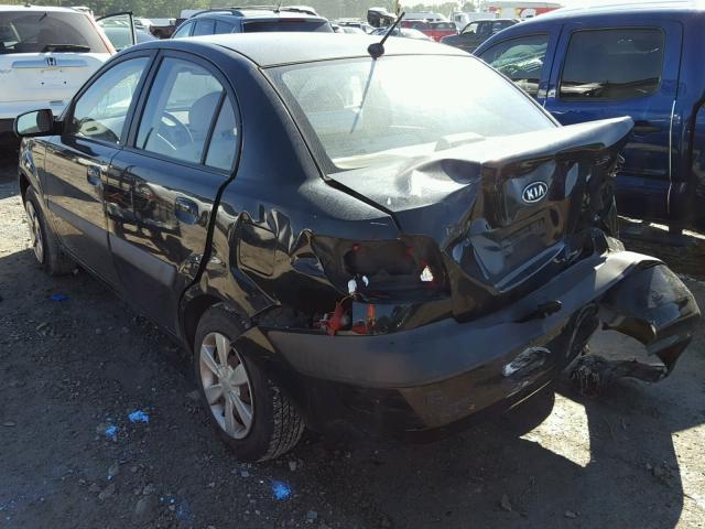 KNADE123666183553 - 2006 KIA RIO BLACK photo 3