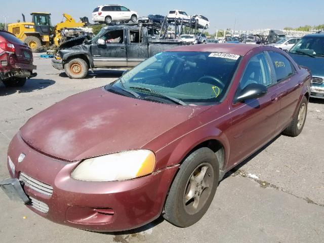 1B3EL46X72N277373 - 2002 DODGE STRATUS SE RED photo 2