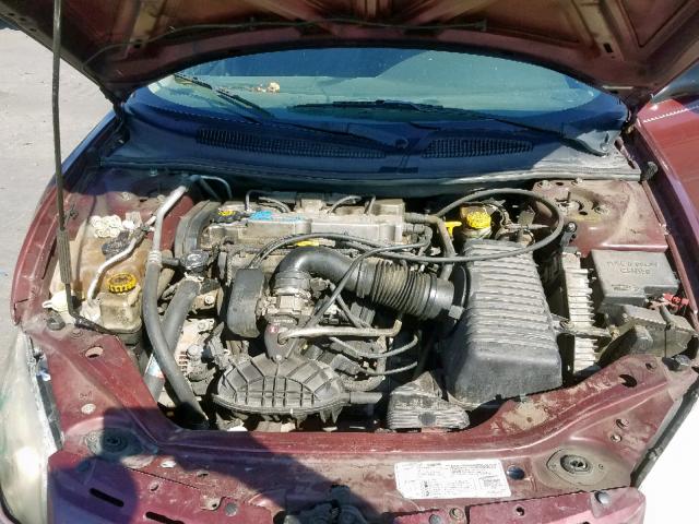 1B3EL46X72N277373 - 2002 DODGE STRATUS SE RED photo 7