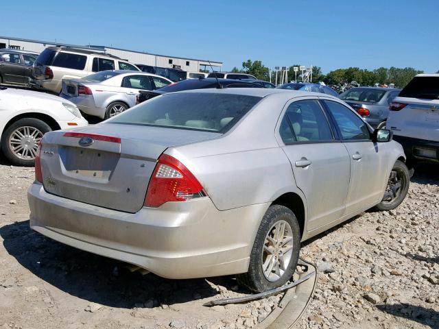 3FAHP0GA0AR204804 - 2010 FORD FUSION S SILVER photo 4