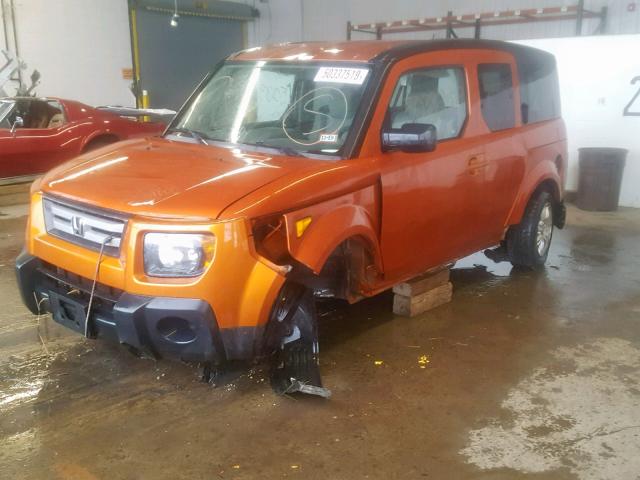 5J6YH287X8L007941 - 2008 HONDA ELEMENT EX ORANGE photo 2