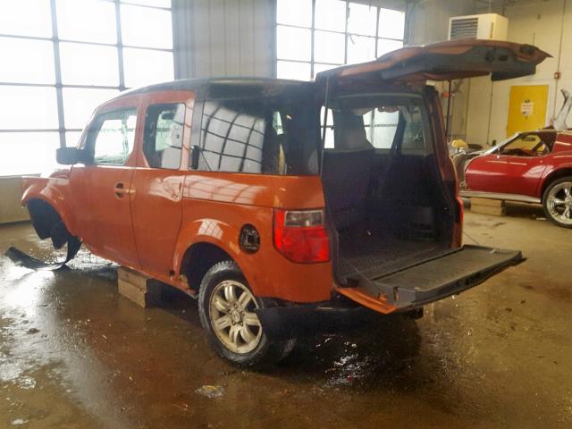 5J6YH287X8L007941 - 2008 HONDA ELEMENT EX ORANGE photo 3