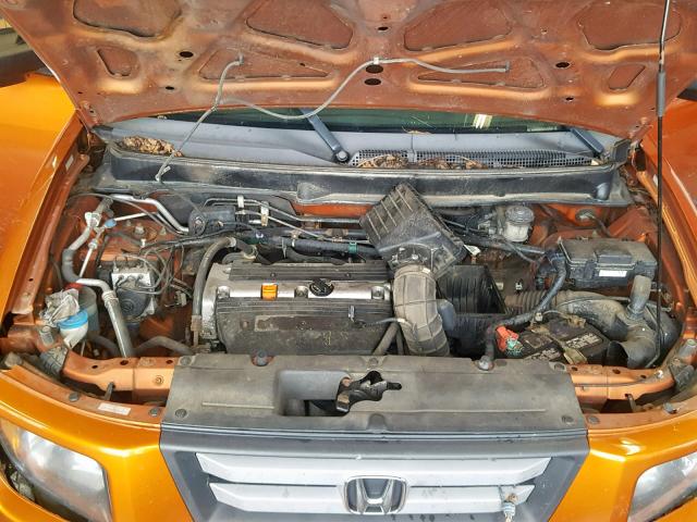 5J6YH287X8L007941 - 2008 HONDA ELEMENT EX ORANGE photo 7