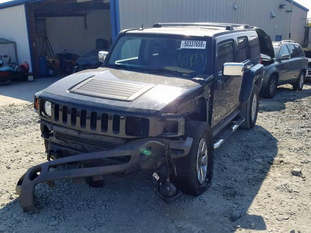 5GTDN13E278149241 - 2007 HUMMER H3 BLACK photo 2