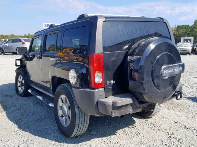 5GTDN13E278149241 - 2007 HUMMER H3 BLACK photo 3