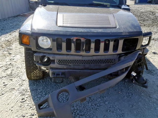 5GTDN13E278149241 - 2007 HUMMER H3 BLACK photo 9