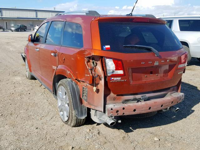 3C4PDCDG1DT724025 - 2013 DODGE JOURNEY CR ORANGE photo 3