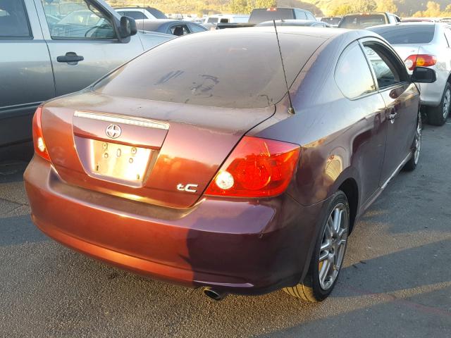 JTKDE177360083887 - 2006 TOYOTA SCION TC ბურგუნდია ფოტო 4